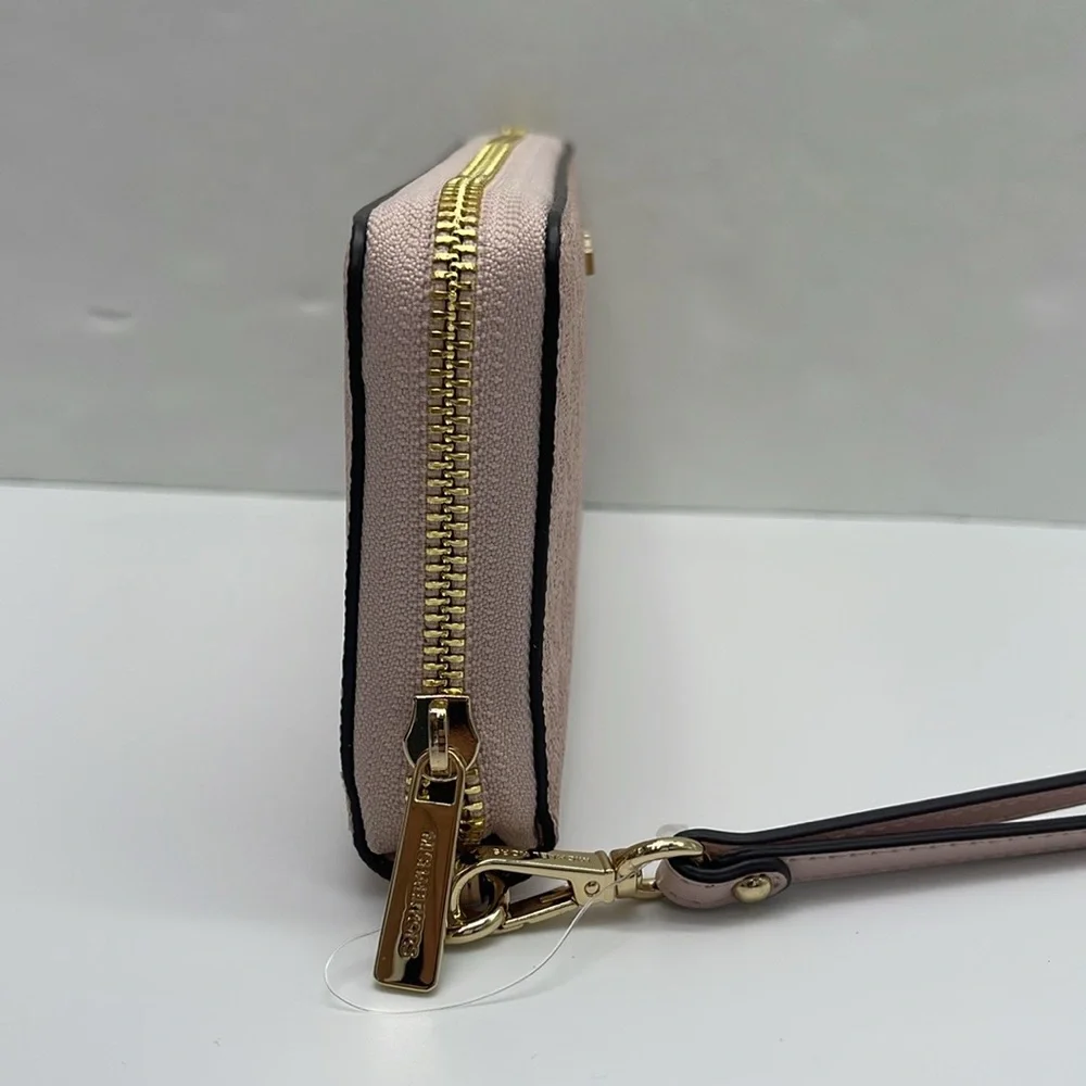 MICHAEL KORS Jet Set Travel Lg Signature Logo Continental Wristlet Phone Holder